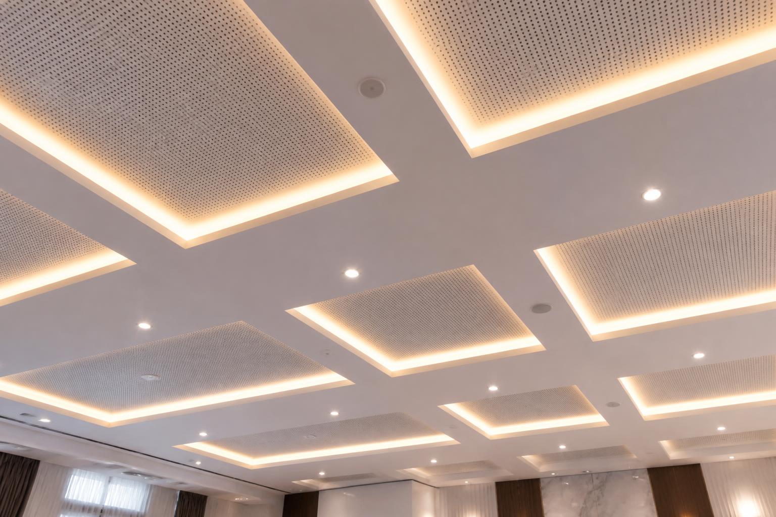 Ceiling and lighting works